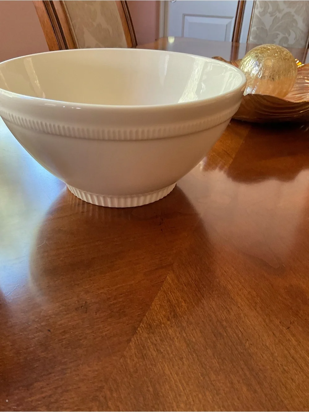 Vintage Crate & Barrel Nesting Mixing Serving Bowls, set of two, Ivory, EUC